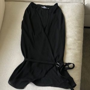Helmut lang, belted black mesh tank top